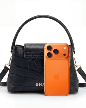 Glamorous By Ghafa - Black with iPhone Size Comparison