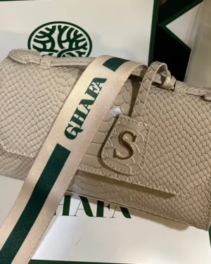 Bolsa By Ghafa - Beige, Personalized With metal letter S and Ghafa Strap