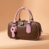 Salwa by Ghafa, Genuine leather handbag with charm key shaped