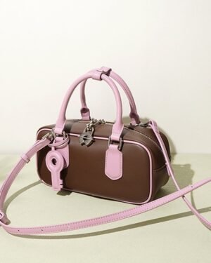 Salwa by Ghafa, Genuine leather handbag with charm key shaped