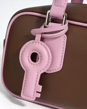 Salwa by Ghafa, Genuine leather handbag with charm key shaped