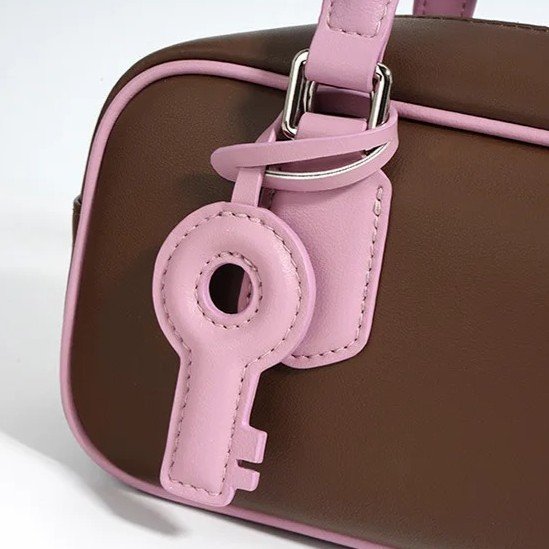 Salwa by Ghafa, Genuine leather handbag with charm key shaped