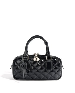 Fiorella by Ghafa, Genuine leather handbag with charm key shaped