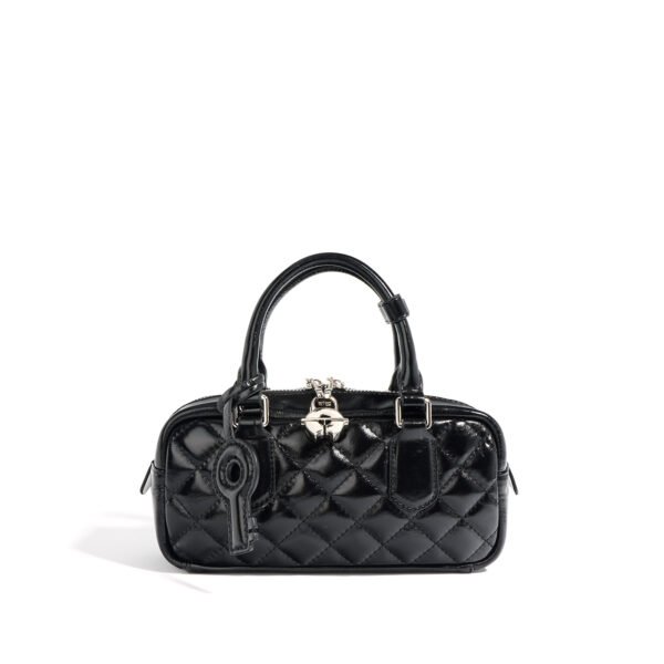 Fiorella by Ghafa, Genuine leather handbag with charm key shaped