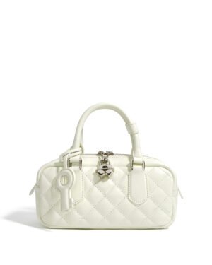 Fiorella by Ghafa, Genuine leather handbag with charm key shaped