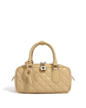 Fiorella by Ghafa, Genuine leather handbag with charm key shaped