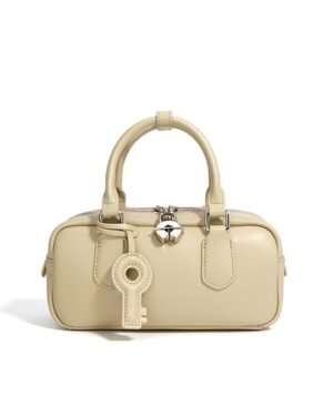 Salwa by Ghafa, Genuine leather handbag with charm key shaped