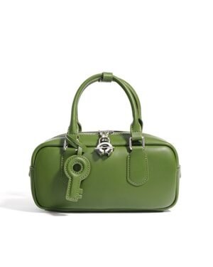Salwa by Ghafa, Genuine leather handbag with charm key shaped