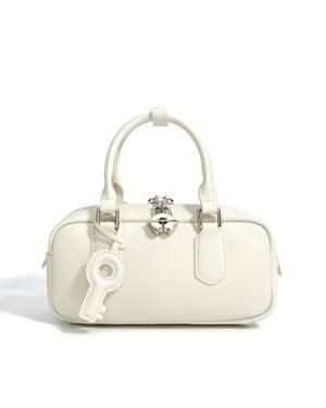 Salwa by Ghafa, Genuine leather handbag with charm key shaped