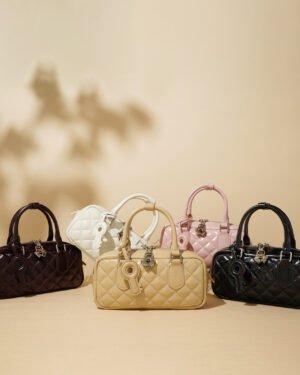 Fiorella by Ghafa, Genuine leather handbag with charm key shaped