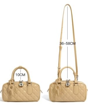 Fiorella by Ghafa, Genuine leather handbag with charm key shaped