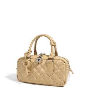 Fiorella by Ghafa, Genuine leather handbag with charm key shaped